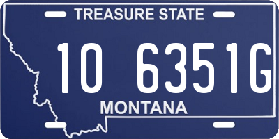 MT license plate 106351G