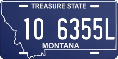 MT license plate 106355L