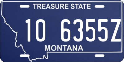 MT license plate 106355Z