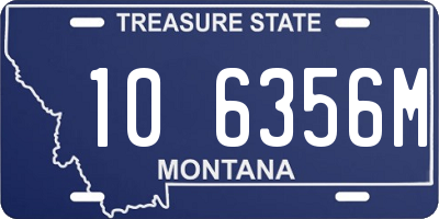 MT license plate 106356M