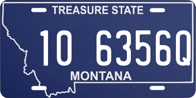 MT license plate 106356Q