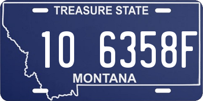 MT license plate 106358F