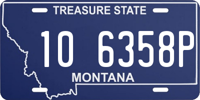 MT license plate 106358P