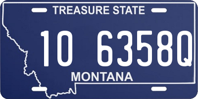 MT license plate 106358Q