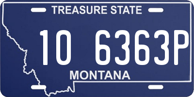 MT license plate 106363P