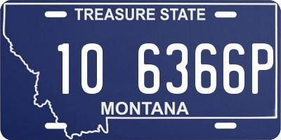 MT license plate 106366P