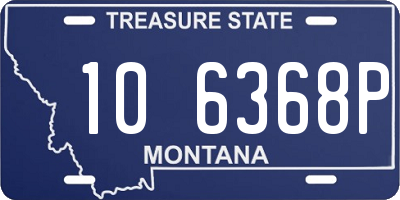 MT license plate 106368P