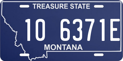 MT license plate 106371E