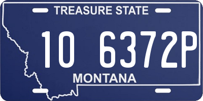 MT license plate 106372P