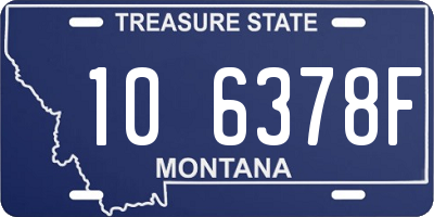 MT license plate 106378F