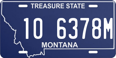 MT license plate 106378M