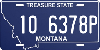 MT license plate 106378P