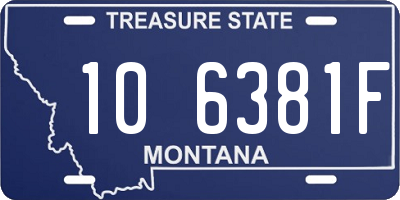 MT license plate 106381F