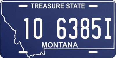 MT license plate 106385I