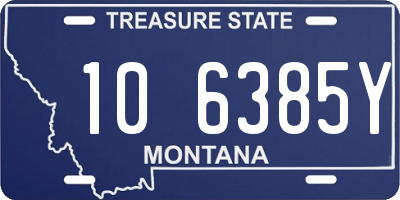 MT license plate 106385Y