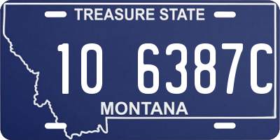 MT license plate 106387C