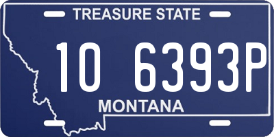 MT license plate 106393P