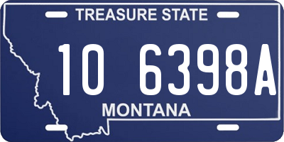 MT license plate 106398A