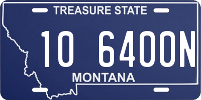 MT license plate 106400N