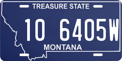 MT license plate 106405W