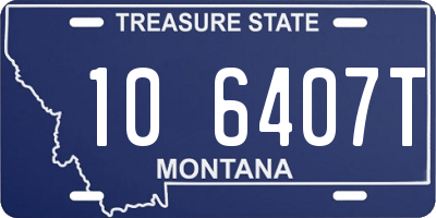 MT license plate 106407T