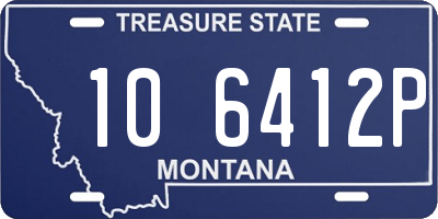 MT license plate 106412P