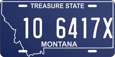 MT license plate 106417X