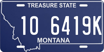 MT license plate 106419K