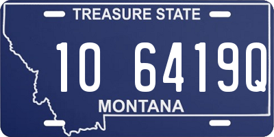 MT license plate 106419Q