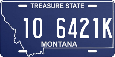 MT license plate 106421K