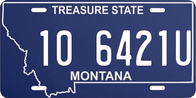 MT license plate 106421U