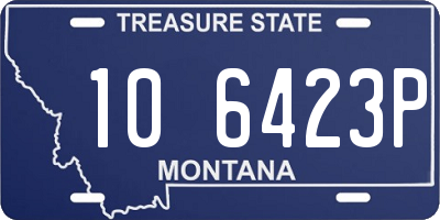 MT license plate 106423P