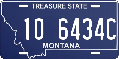 MT license plate 106434C