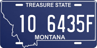 MT license plate 106435F