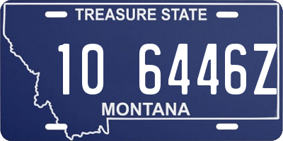 MT license plate 106446Z