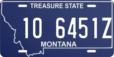 MT license plate 106451Z