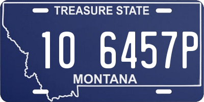 MT license plate 106457P