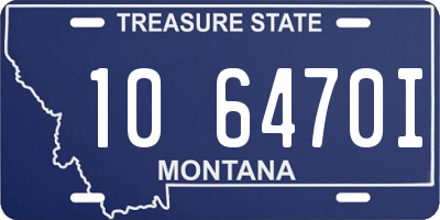 MT license plate 106470I