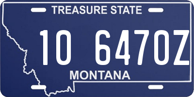 MT license plate 106470Z