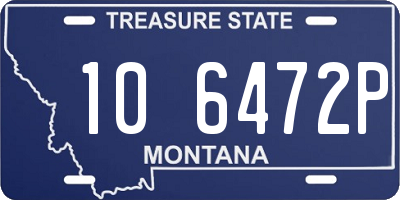 MT license plate 106472P