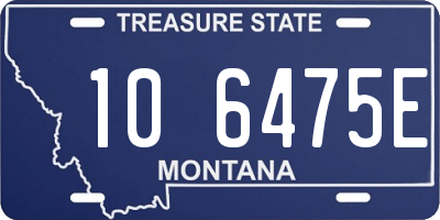 MT license plate 106475E