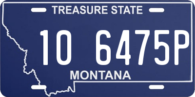 MT license plate 106475P