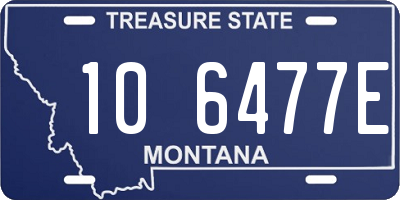 MT license plate 106477E