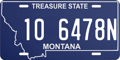 MT license plate 106478N