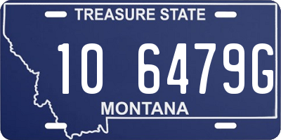 MT license plate 106479G