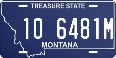 MT license plate 106481M