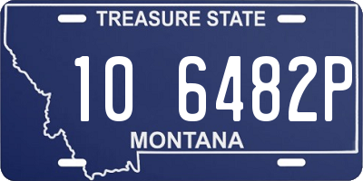 MT license plate 106482P