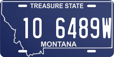 MT license plate 106489W