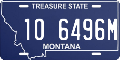 MT license plate 106496M