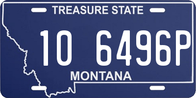 MT license plate 106496P